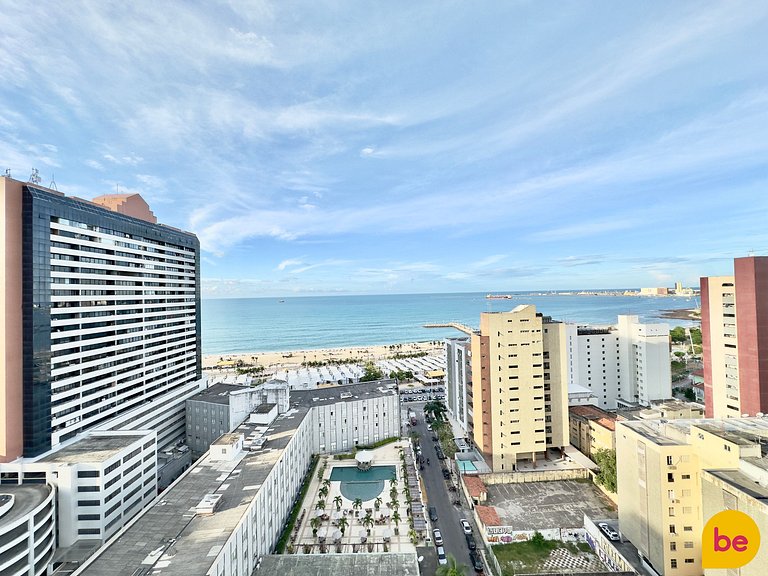 Apartamento decorado com vista mar linda