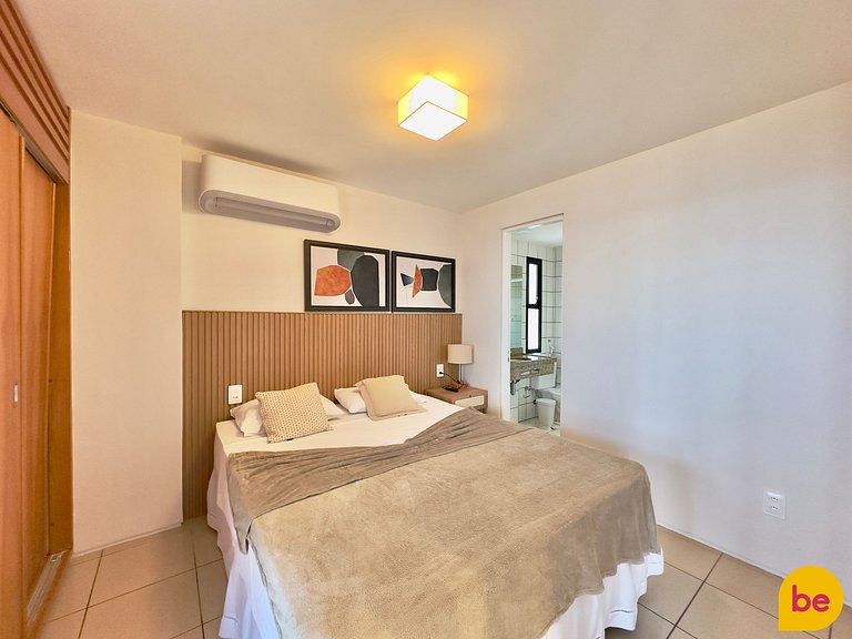 Apartamento decorado com vista mar linda