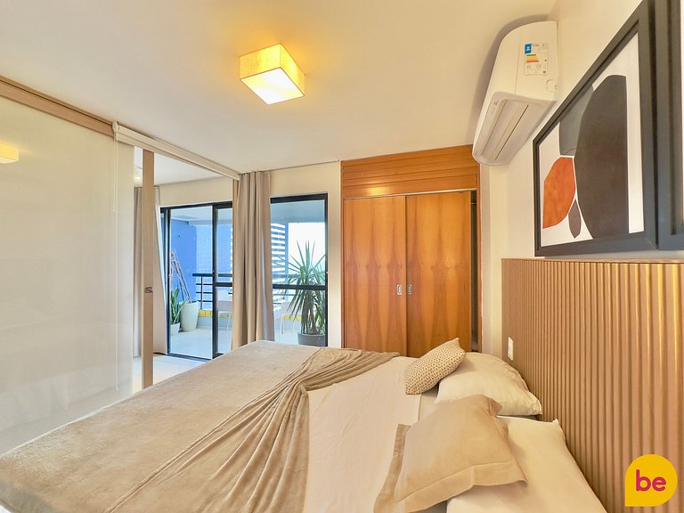 Apartamento decorado com vista mar linda