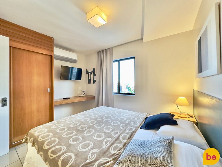 Apartamento decorado com vista mar linda