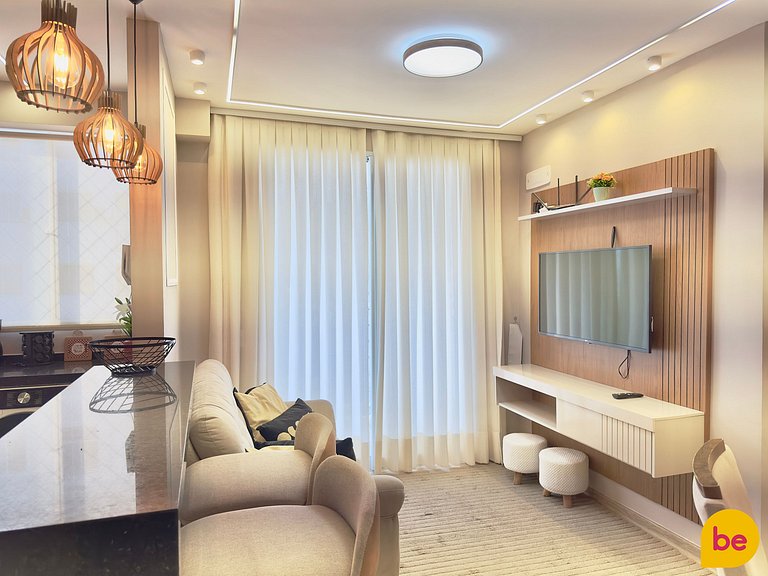 Apartamento novo de 2 Quartos com Vista Mar