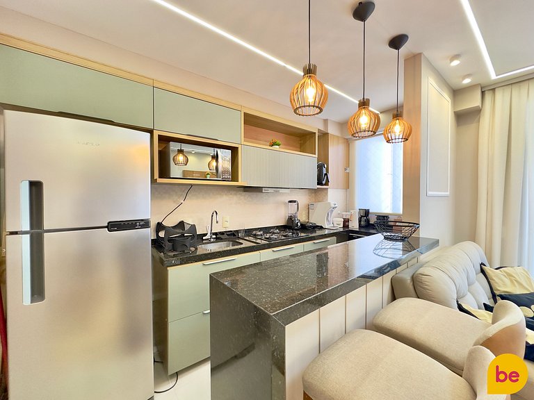 Apartamento novo de 2 Quartos com Vista Mar