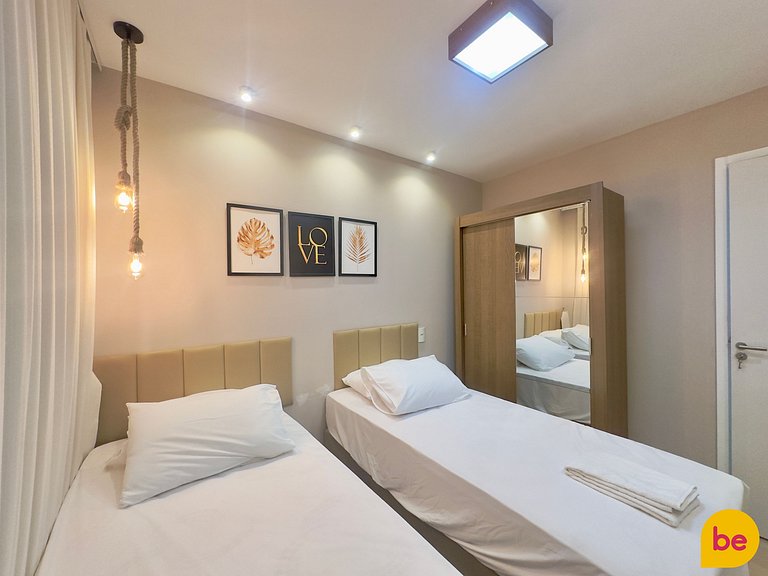 Apartamento novo de 2 Quartos com Vista Mar