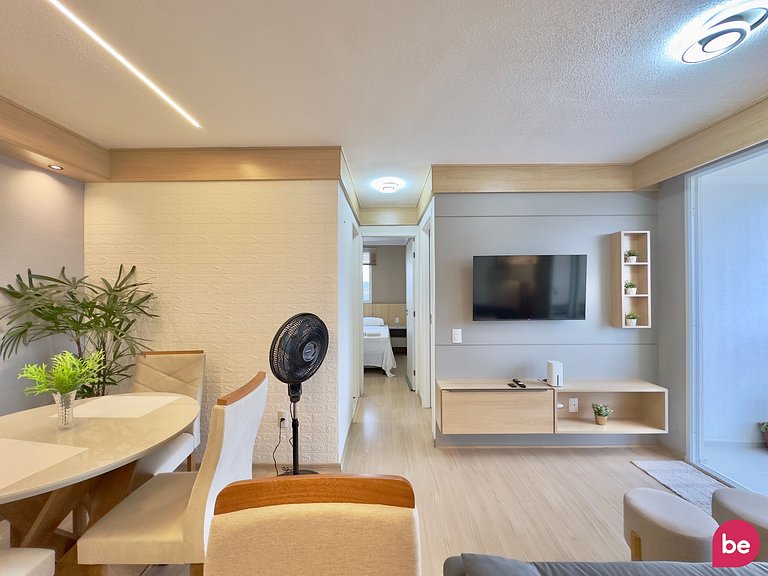 Lindo e completo apartamento com vista mar