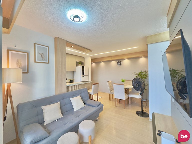 Lindo e completo apartamento com vista mar