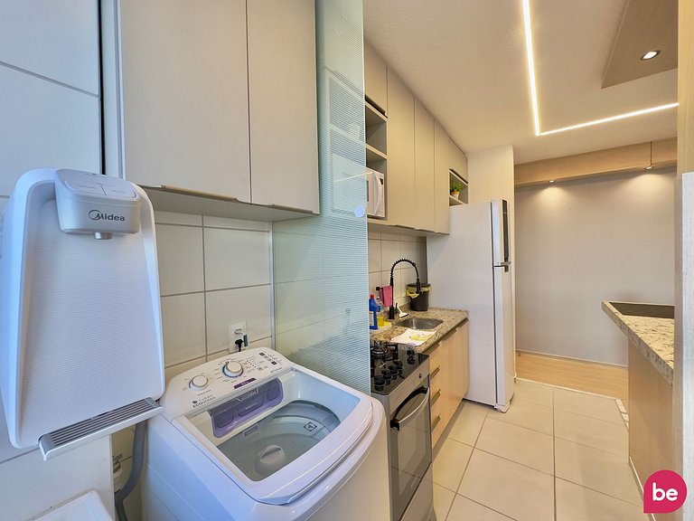 Lindo e completo apartamento com vista mar