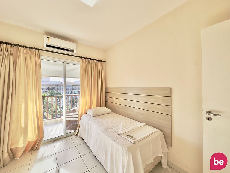 Apartamento completo com vista mar no Beach Living