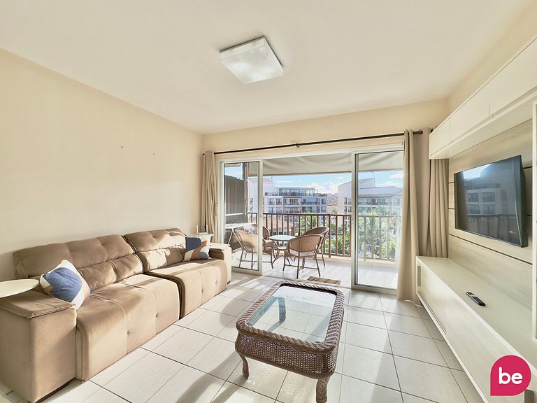 Apartamento completo com vista mar no Beach Living