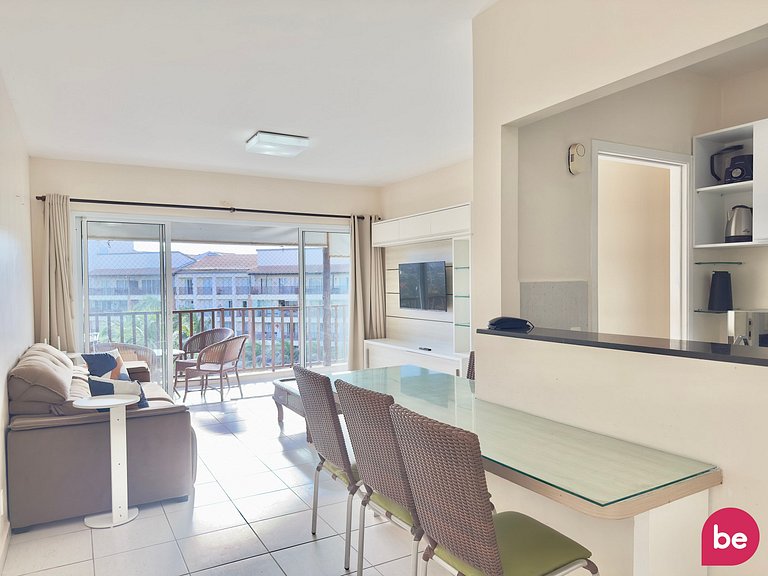 Apartamento completo com vista mar no Beach Living