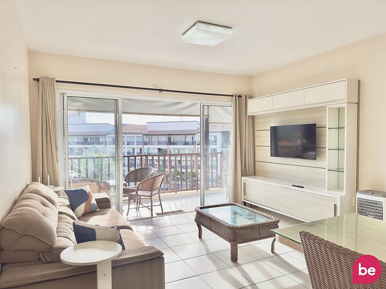 Apartamento completo com vista mar no Beach Living