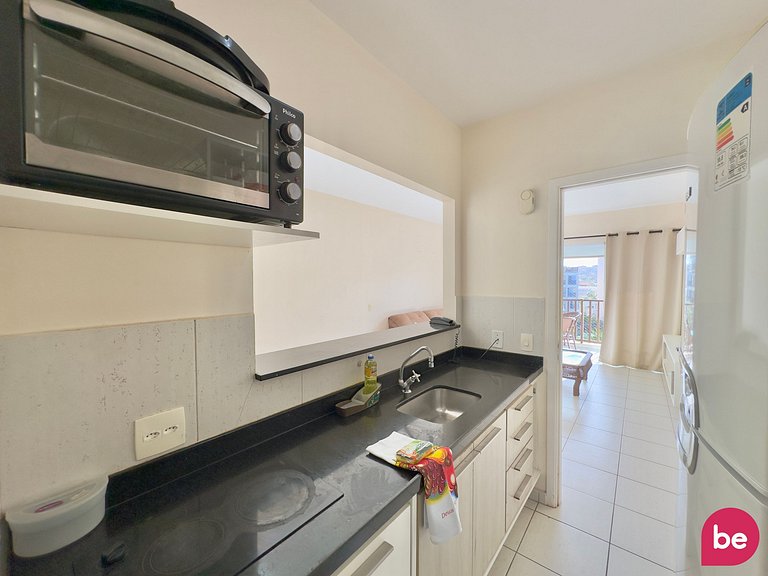 Apartamento completo com vista mar no Beach Living