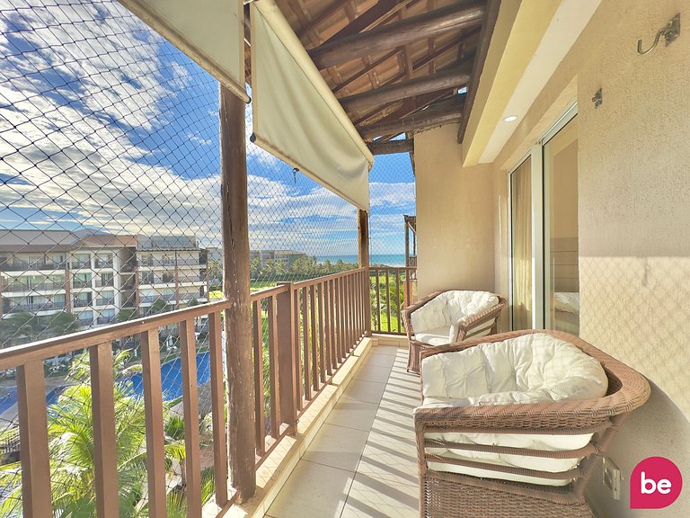 Apartamento completo com vista mar no Beach Living