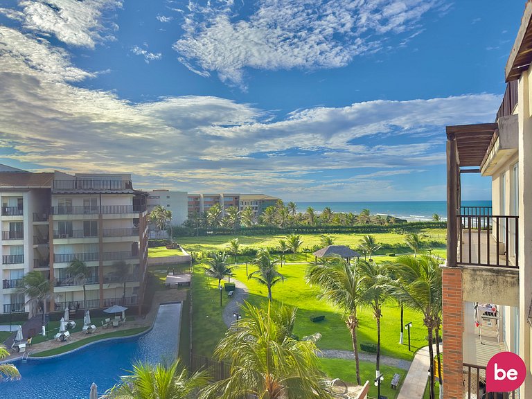 Apartamento completo com vista mar no Beach Living