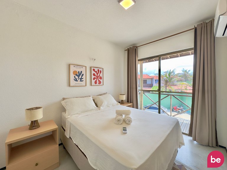 Duplex Frente-Mar com Piscina Privativa