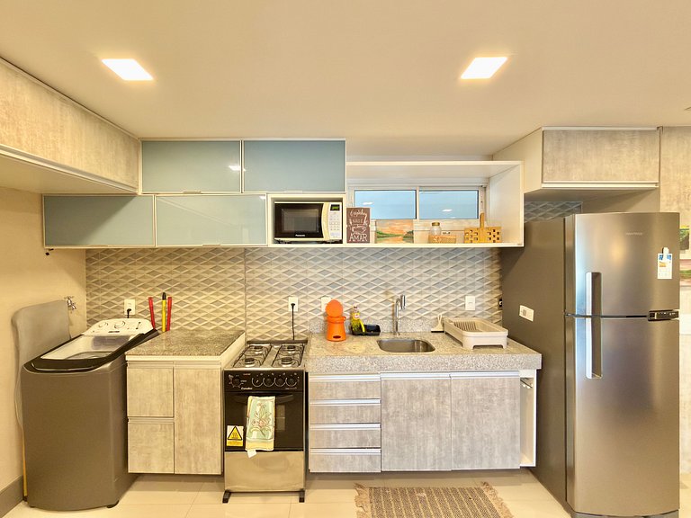 Apartamento completo e decorado no Porto das Dunas