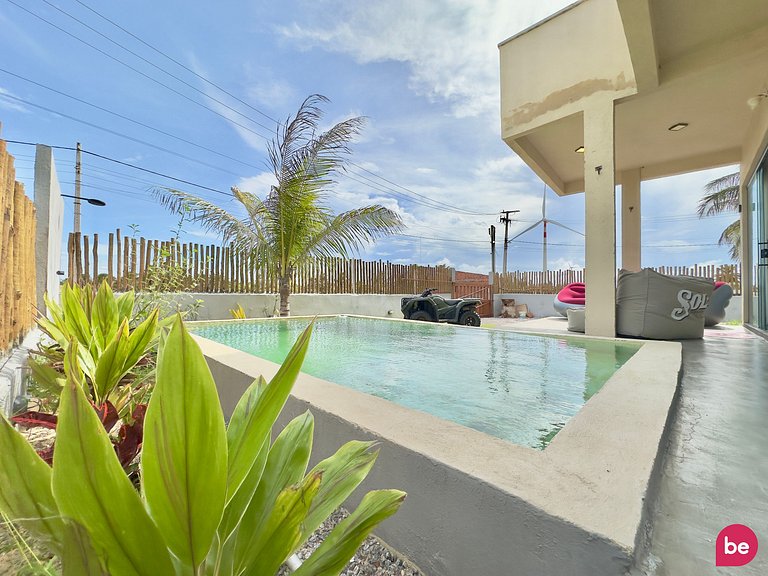 Casa com Piscina e Terraço na Praia do Guajiru