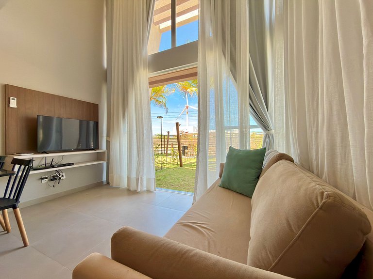 Lindo Loft em resort com acesso a praia