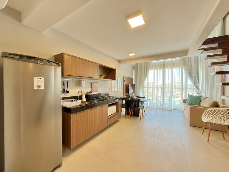 Lindo Loft em resort com acesso a praia