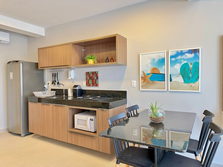 Lindo Loft em resort com acesso a praia