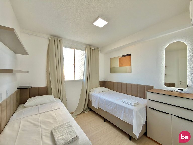 Apartamento Novo de 2 Quartos no Vista Mar