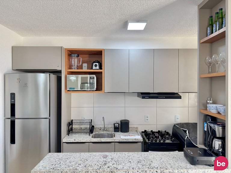 Apartamento Novo de 2 Quartos no Vista Mar