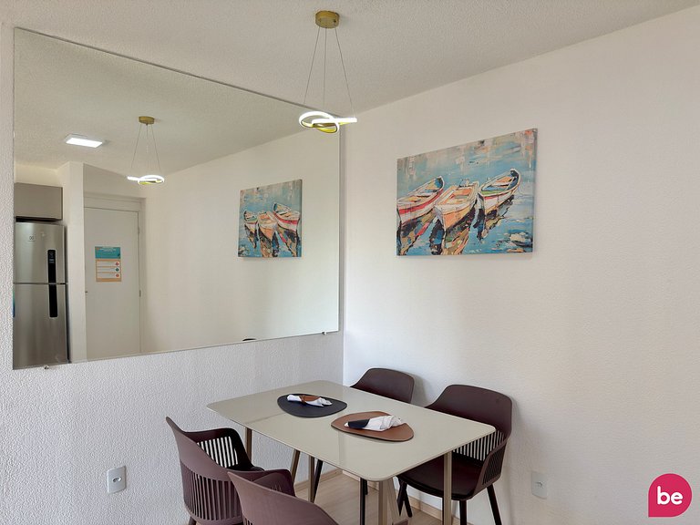 Apartamento Novo de 2 Quartos no Vista Mar