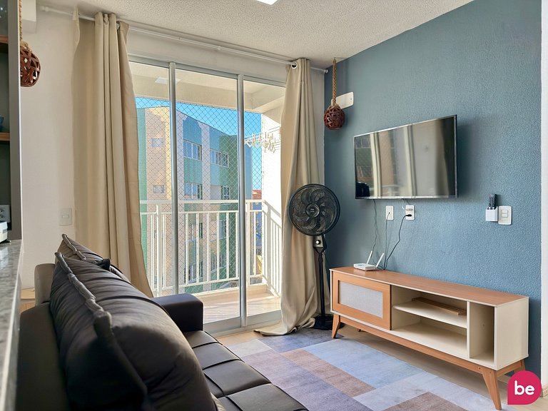 Apartamento Novo de 2 Quartos no Vista Mar