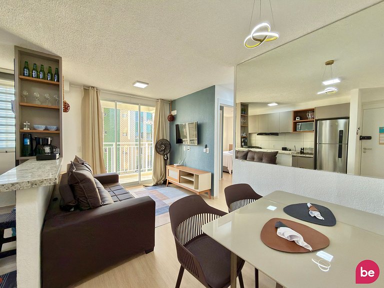 Apartamento Novo de 2 Quartos no Vista Mar